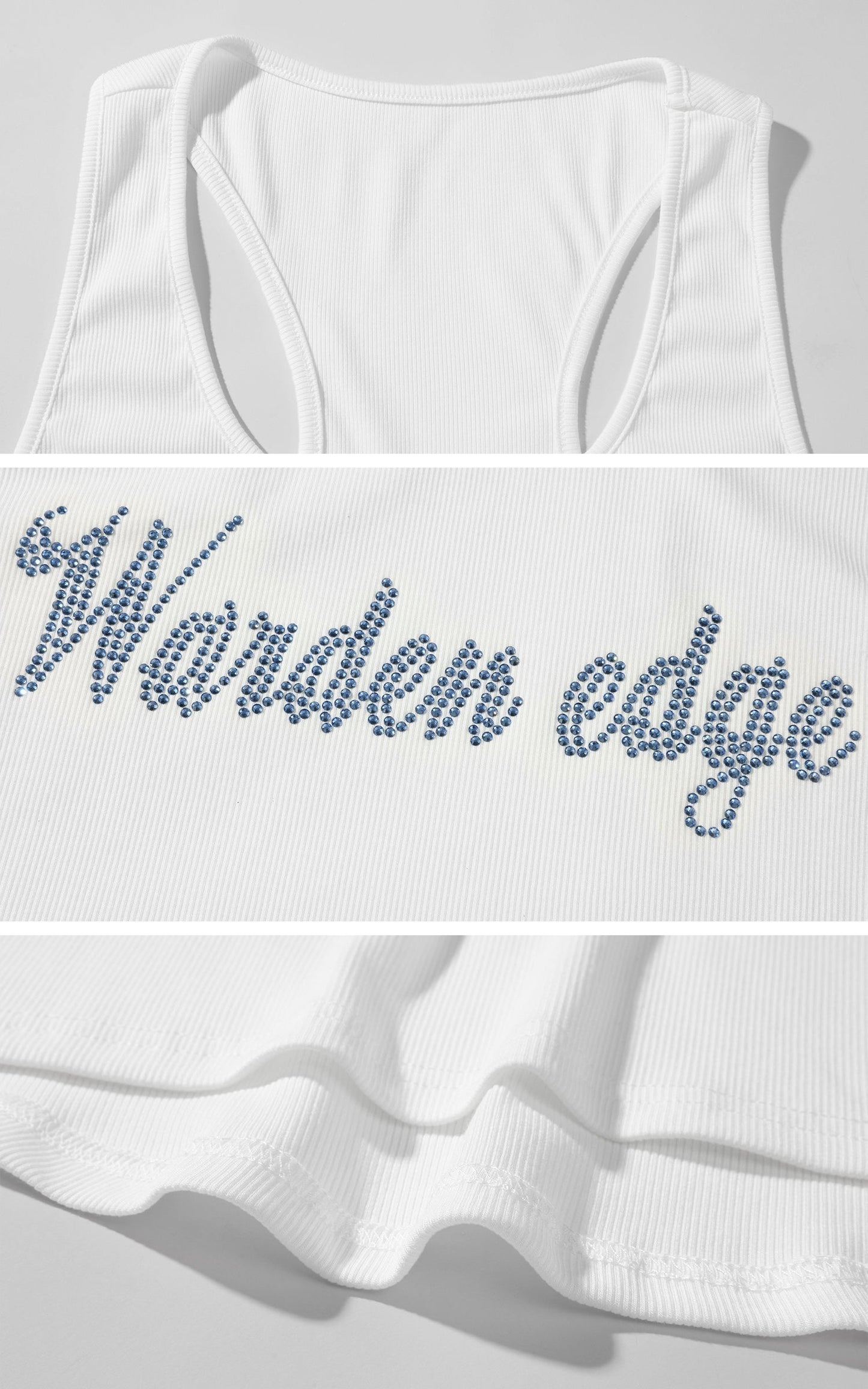 Ribbed Cotton Slim Racer Tank Top