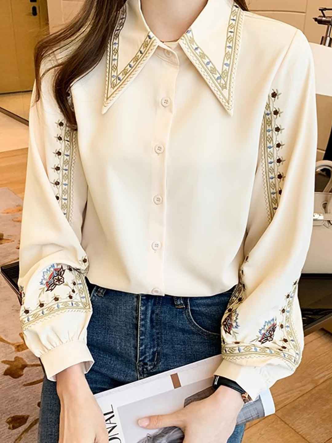 Trinity Classic Polo Collar Embroidered Shirt