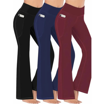Women's Soft Stretch High Waisted Flared Trousers | Ideal for Everyday Wear