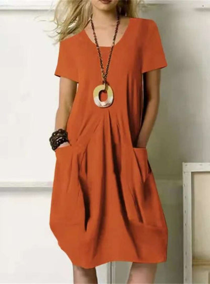 Casual Midi Summer Dress with Pockets | Great for Everyday Wear