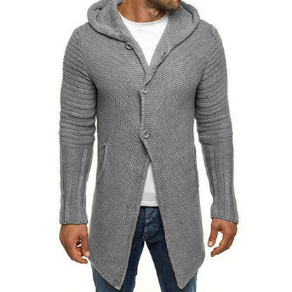 Marc - Cárdigan largo con capucha - Casual - Hecho para - Ideal para Otoño/Invierno