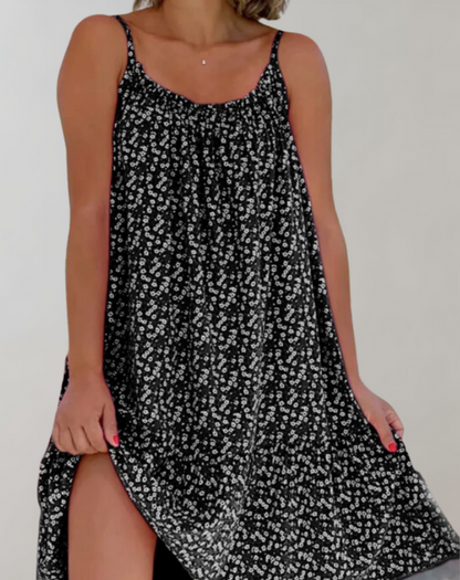 Vestido midi clásico de verano para mujer con estampado | Ideal para verano/primavera