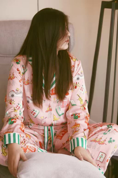 Conjunto de pijama de lujo Mahjong Queen