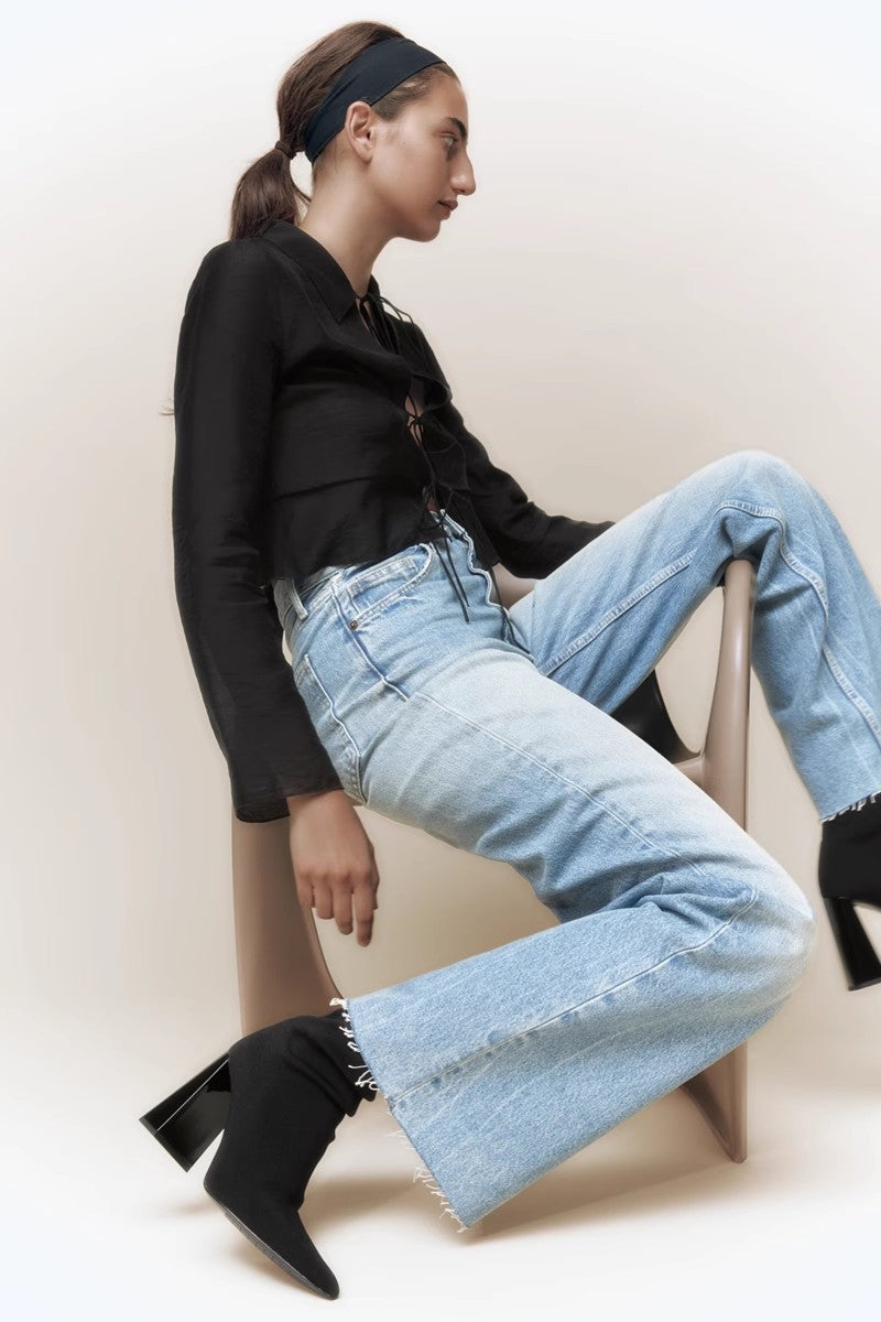 Botines con calcetines elásticos vintage