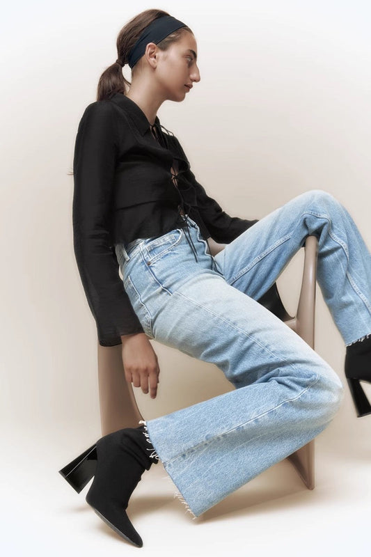 Botines con calcetines elásticos vintage