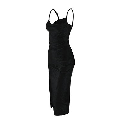 Lila - Vestido Largo de Mujer - Elegante - Terciopelo - Ideal Para Primavera