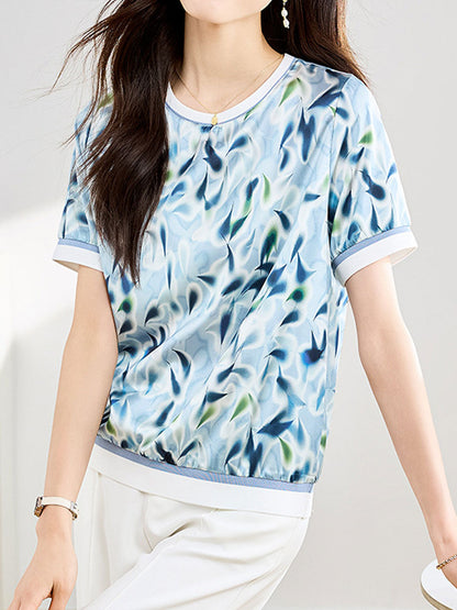 Sophia Casual Crew Neck Printed Top