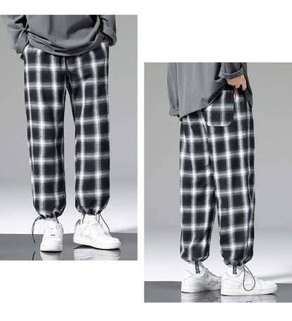 Loose Hip Hop Plaid Joggers Pants