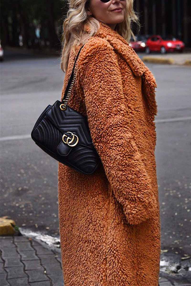 Lapel Cardigan Long Winter Coat(3 Colors)