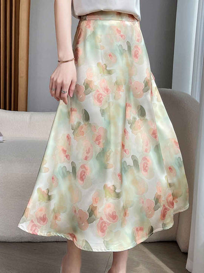 Sophia Vacation A-line Floral Printed Skirt