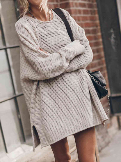 Suéter de cachemira elegante y práctico para mujer con textura de lunares | Ideal para otoño/invierno