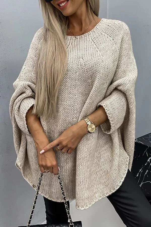 Suéter extragrande de cachemira para mujer con diseño minimalista | Ideal para otoño/invierno