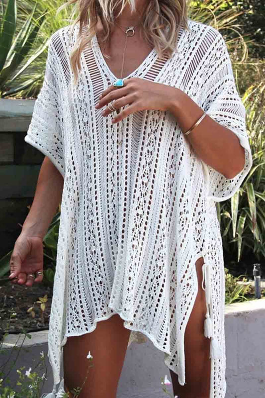 Hollow Knitted Sunscreen Swimwear Cover-up(4 Colors)