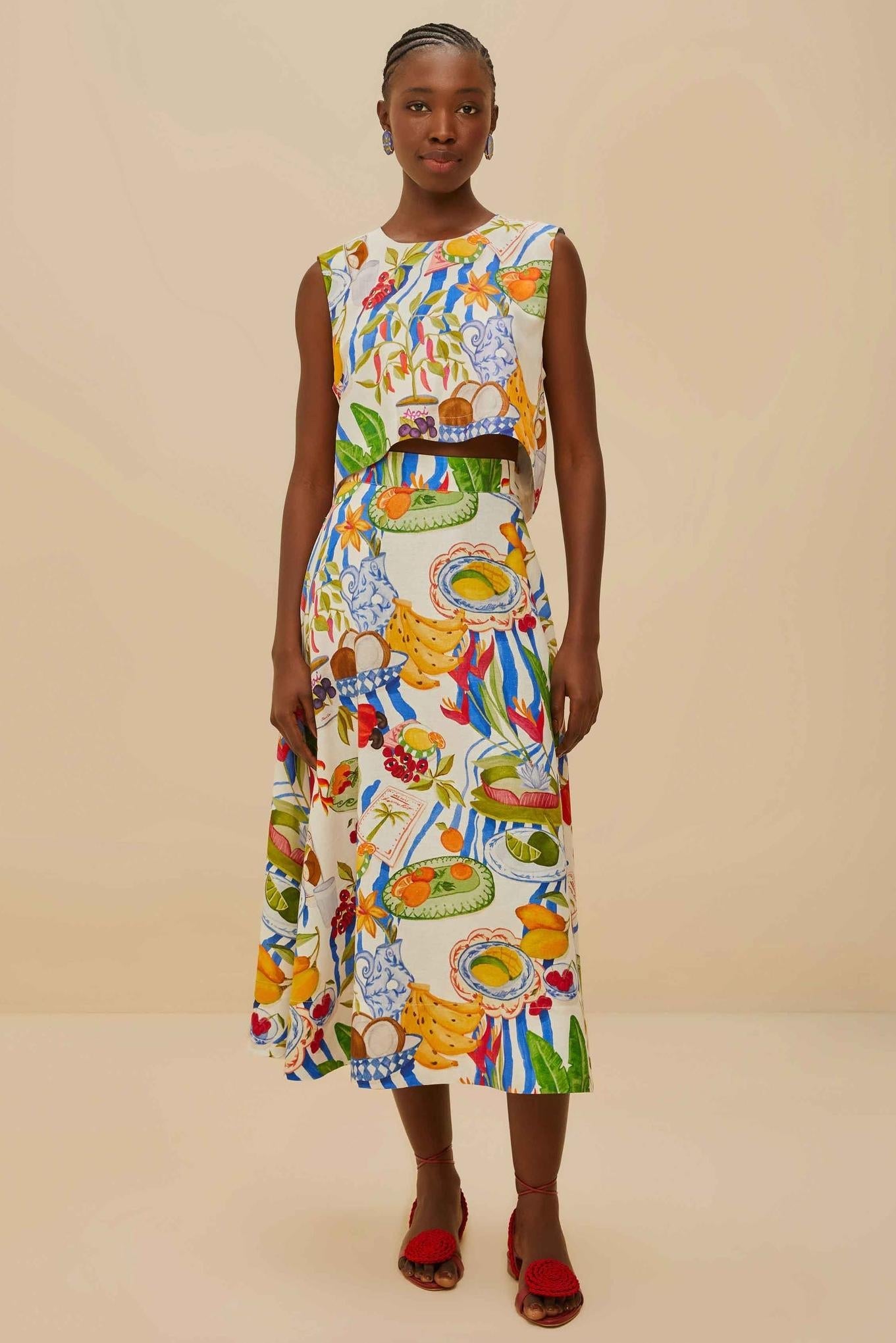 Conjunto de falda de color frutal Holiday Joy