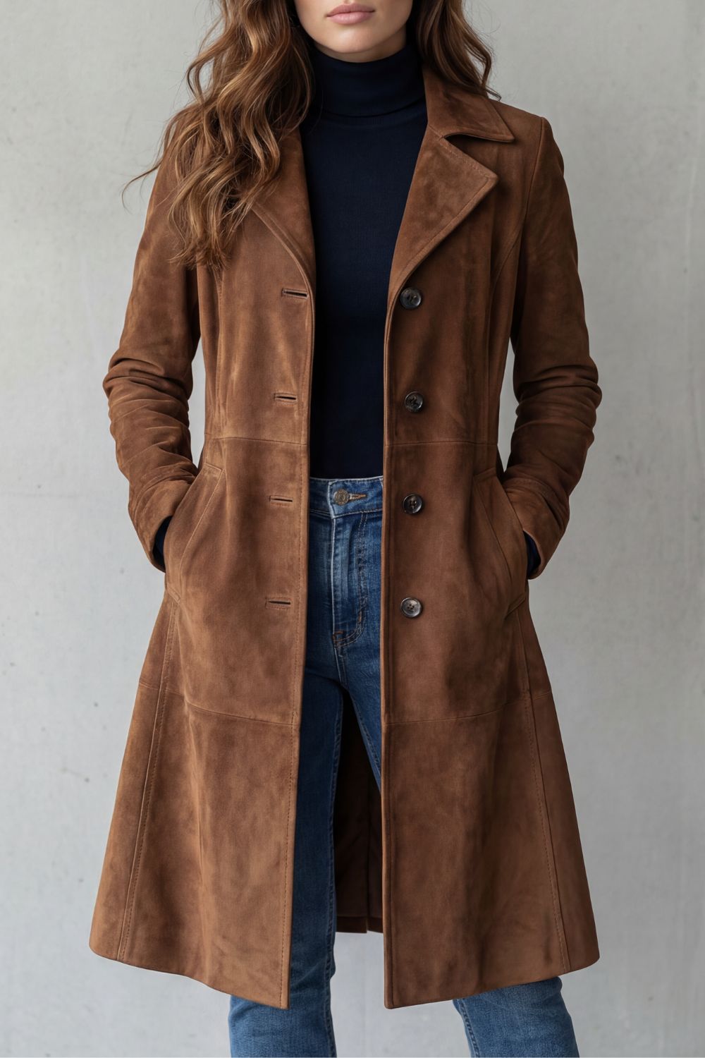 Marloe Suede Longline Coat