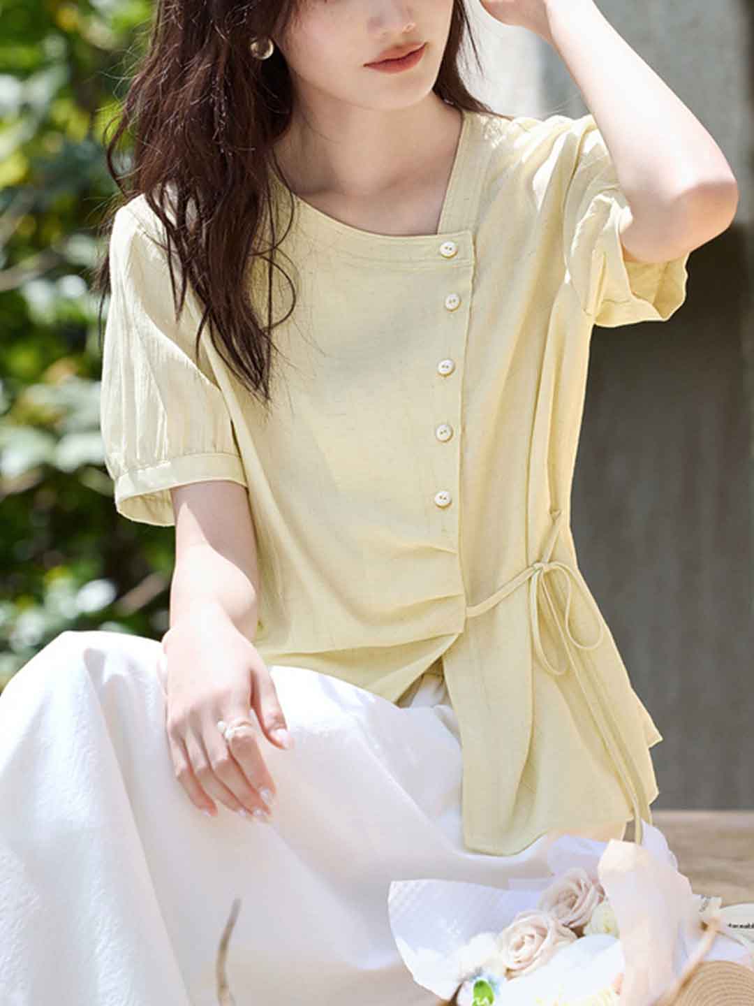 Maya Vacation Tie Textured Shirt