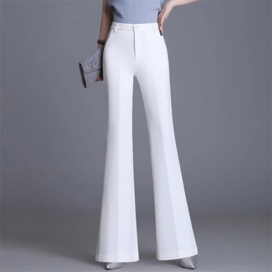 Women's Elegant Tight Fit High Waisted Flared Trousers | Ideal for All Seasons