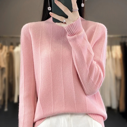 Suéter de cuello alto para mujer, resistente al viento y con forro | Ideal para otoño/invierno
