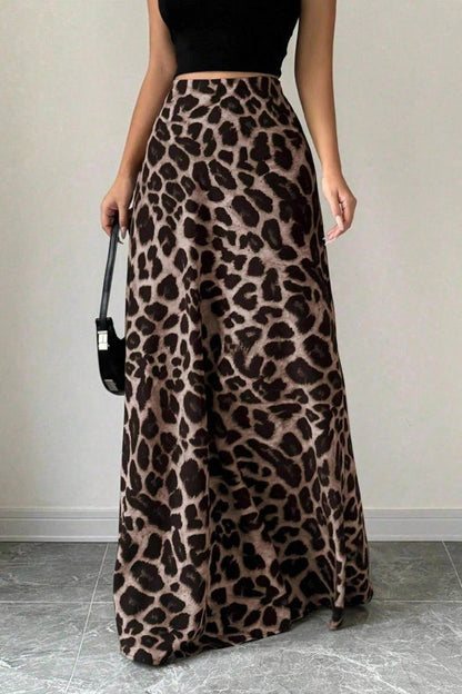 Sexy High Waist A Line Maxi Skirt