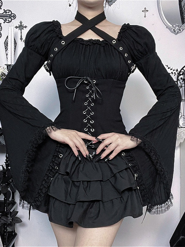 Gothic High-Waist Cake Skirt