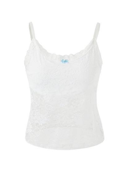 Lace See Through Cami Top