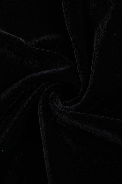 Velvet Gothic V-Neck Bell Sleeve Maxi Dress