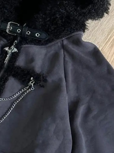 Korean Style Hooded Long Coat