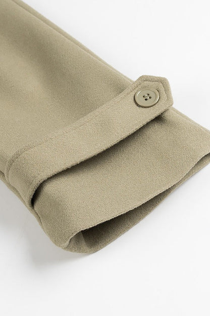 Wide Notch Lapel Single Breasted Overcoat