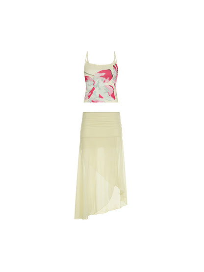 American Floral Print Two Piece
