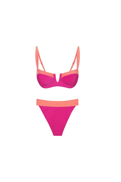 Conjunto de bikini sexy fluorescente