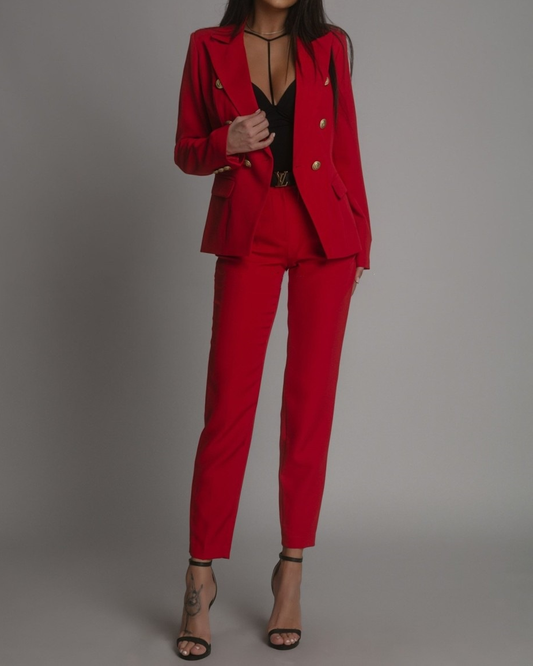 Double-Breasted Trouser Suit