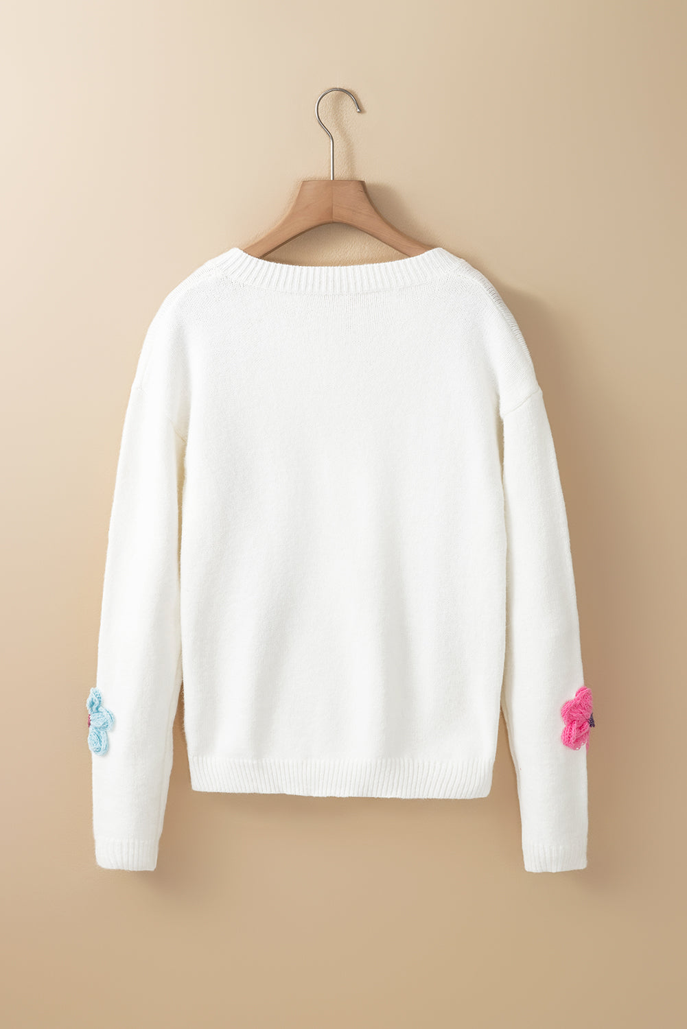 Cárdigan de punto con bordado floral y botones para mujer | Ideal para otoño/invierno
