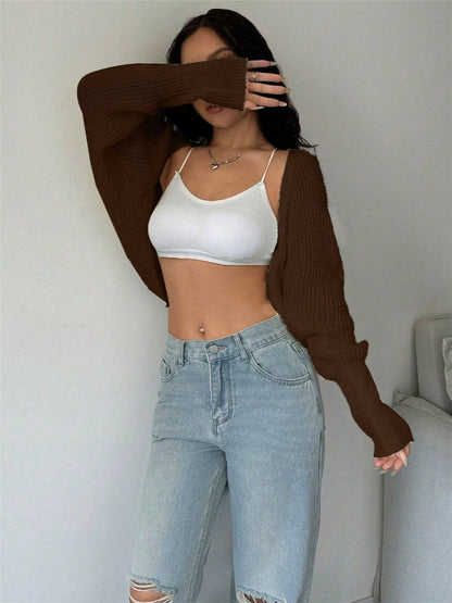 Loose Fit Knit Shrug Cardigan