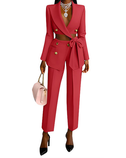 Hollow Suit Trousers Set