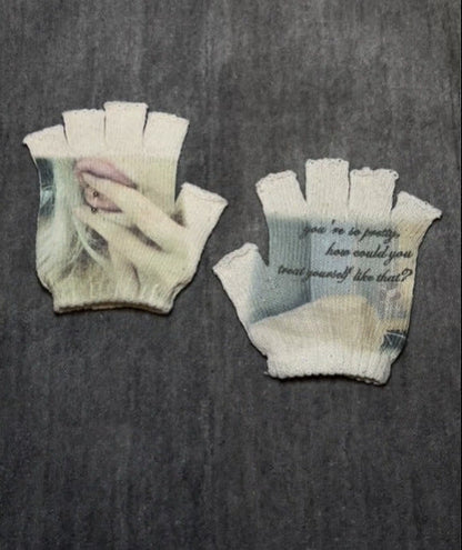 Emo Stretch Knitted Fingerless gloves