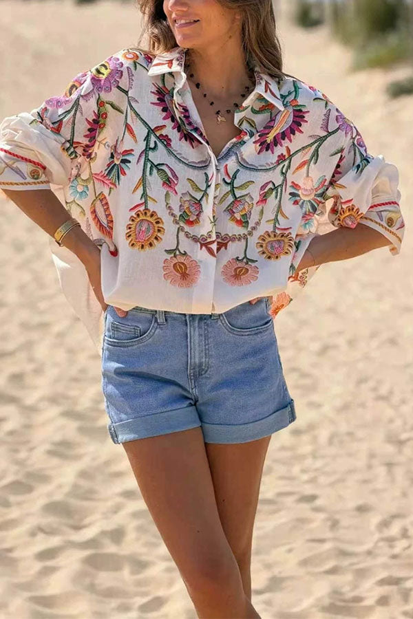 Wanderlust Floral Print Casual Shirt