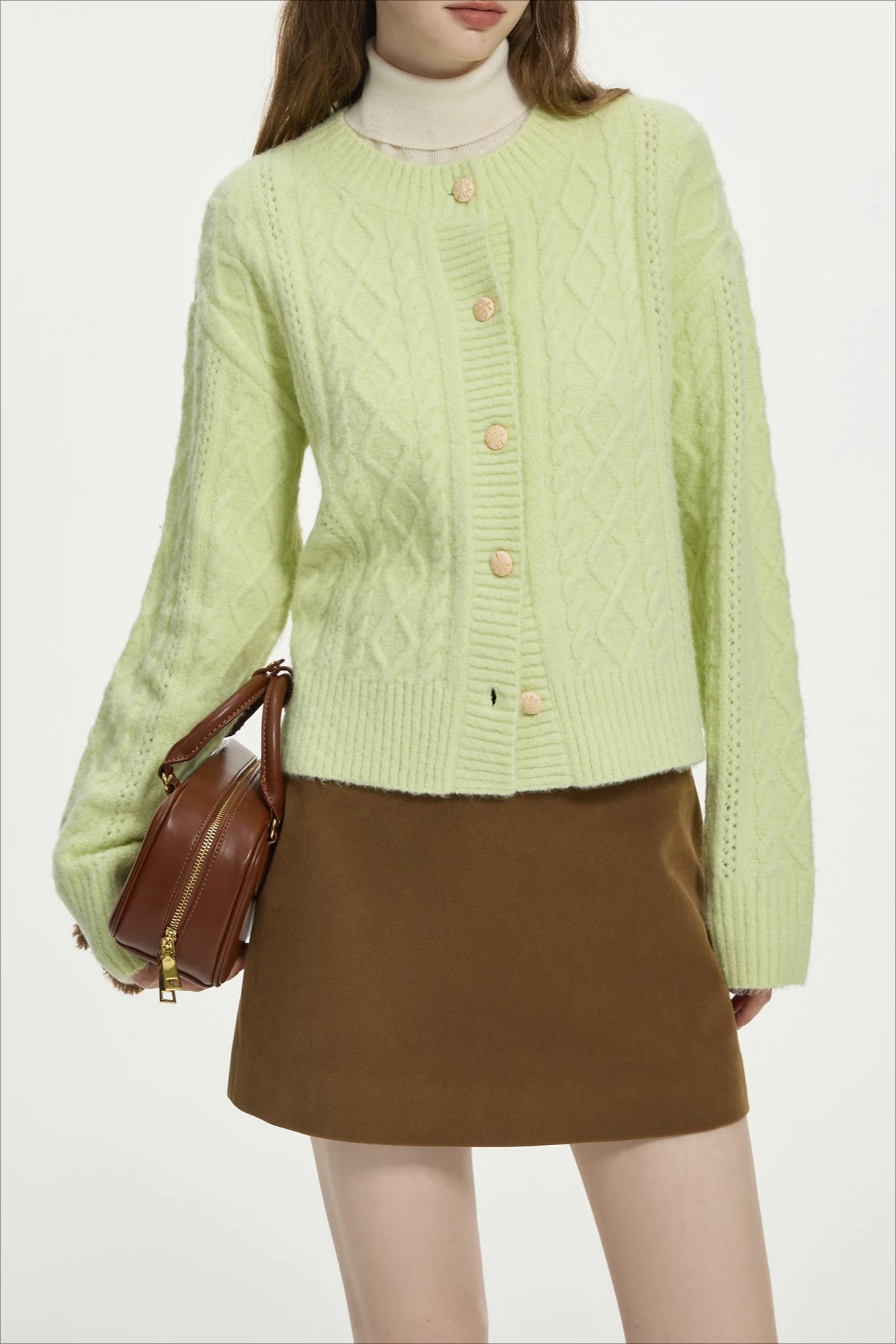 Chic Colorblock Knit Casual Cardigan