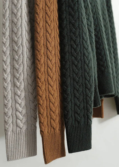Elegante jersey de punto para mujer con cuello alto y botones | Ideal para otoño/invierno