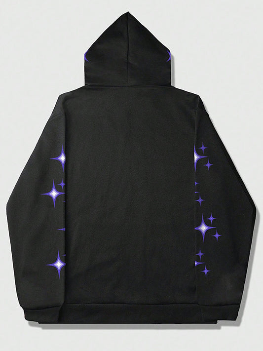 Star Print Oversized Hoodie