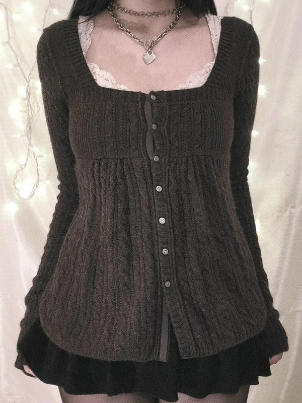 Vintage Button Knitted Cardigan