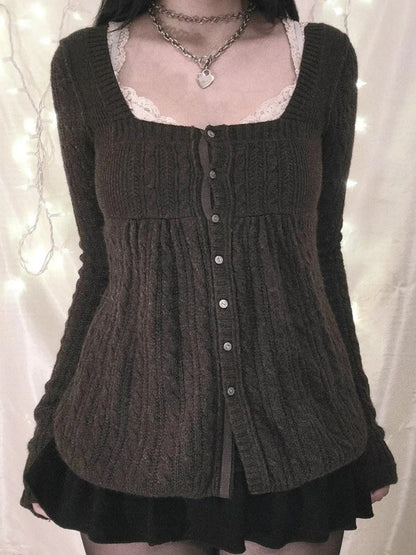 Vintage Button Knitted Cardigan