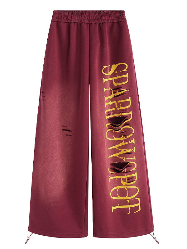Retro Pattern Print Sweatpants