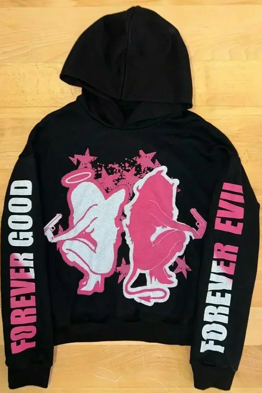 Drolandmiller Y2K Gothic Oversized Grunge Hoodie