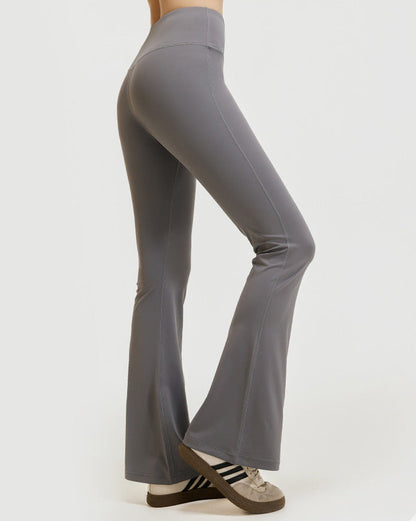 High Waist Hip Lift Flared Nude Yoga Pants