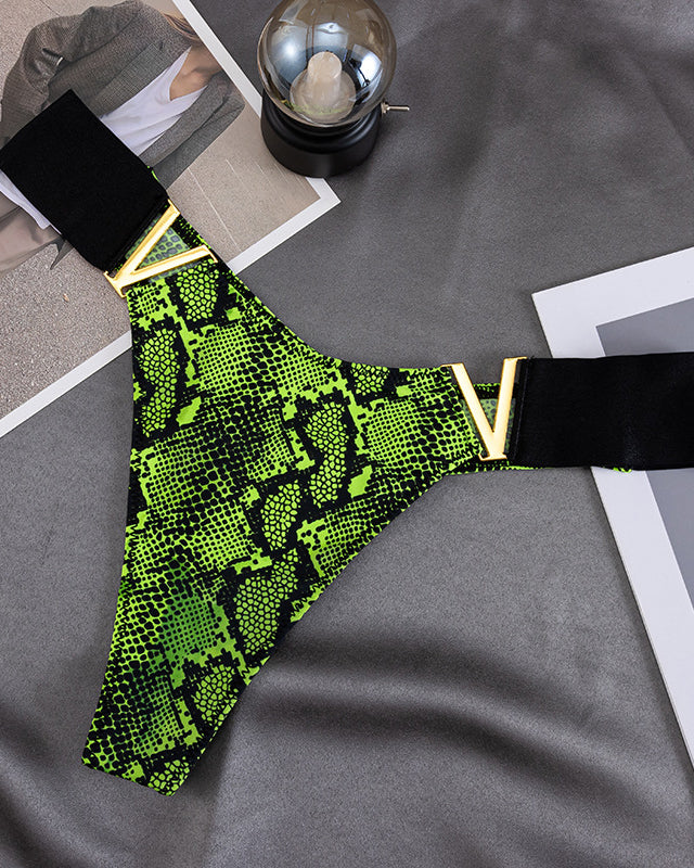 Leopard Print Ice Silk Seamless Briefs