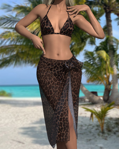 Leopard Print Bikini Set