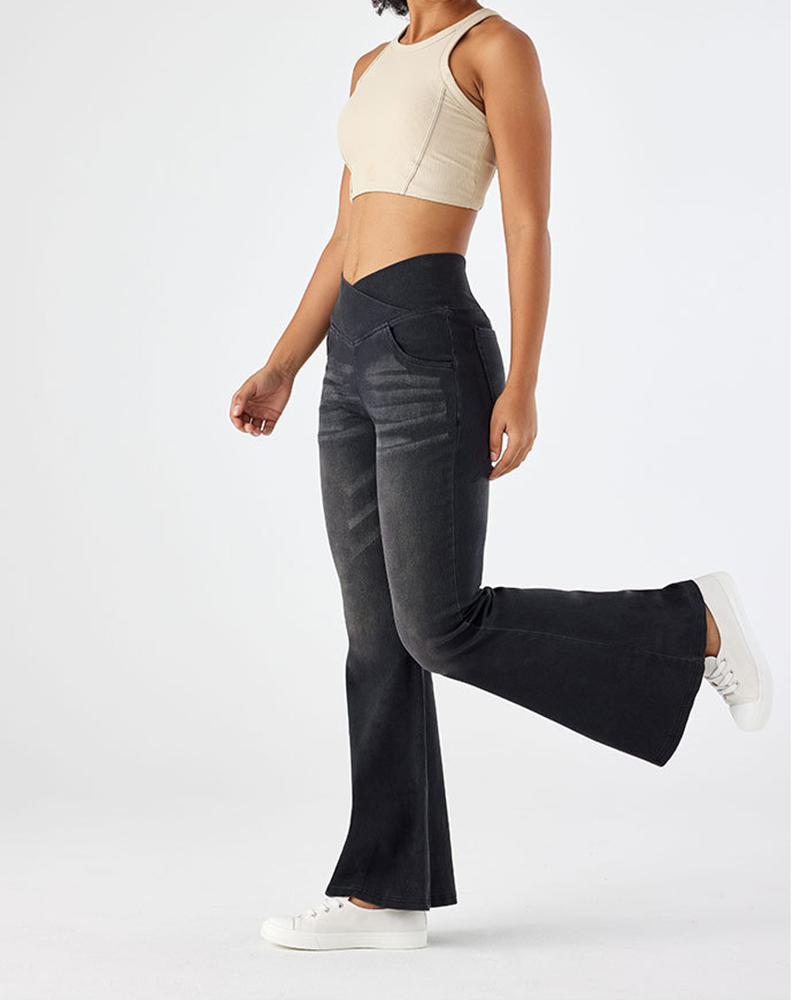 High Waist High Elastic Casual Pants