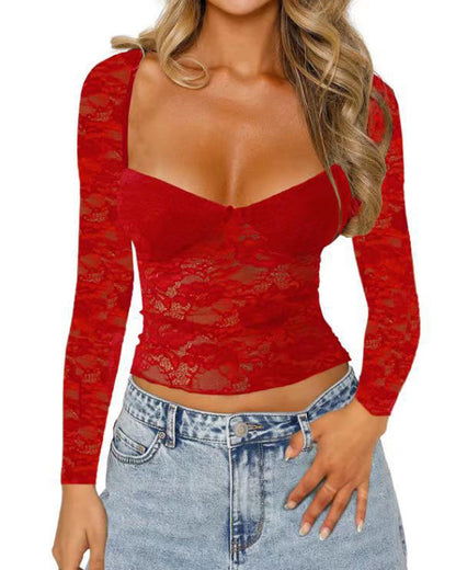 Lace Long Sleeve Top