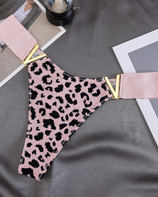 Leopard Print Ice Silk Seamless Briefs