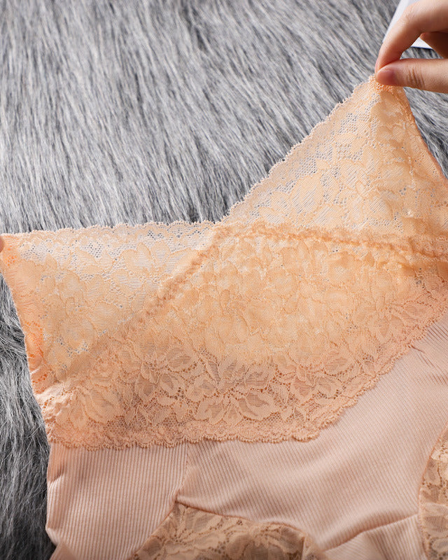 Lace High Waist Tummy Control Panties Leggings